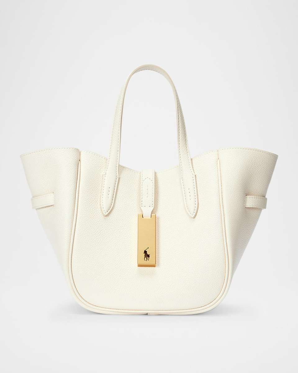 Polo ID Small Grain Leather Tote Bag